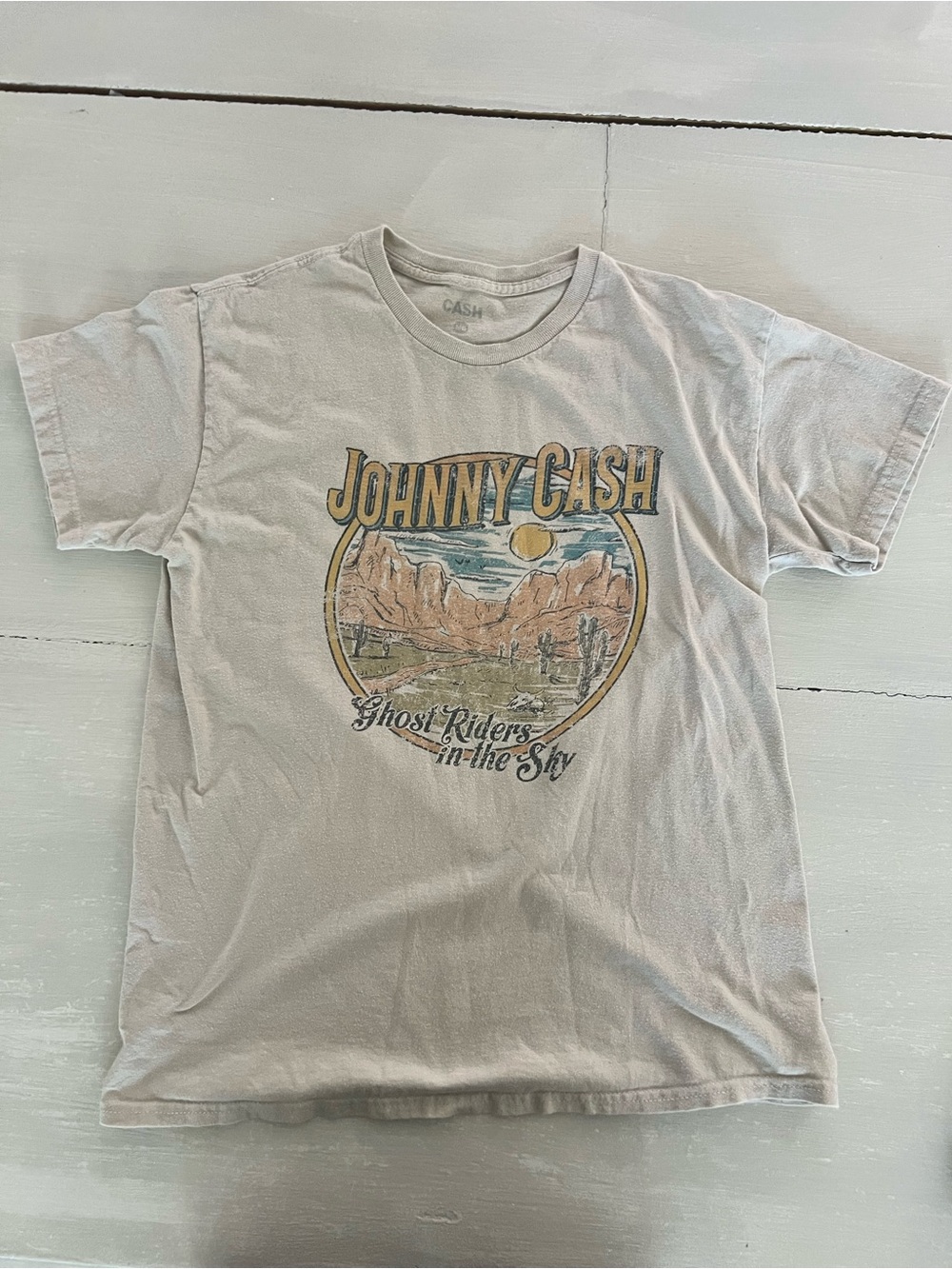 Johnny Cash Ghost Riders in the Sky T-Shirt Size M Vintage Western Graphic